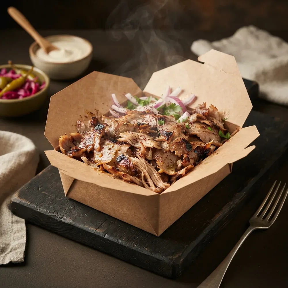 Barquette de viande kebab